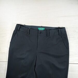 Lauren Ralph Lauren Sanderson Dress Pants Womens‎ 10 Black Wide Leg Stretch